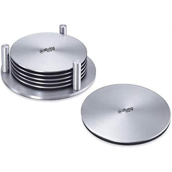 سینی و زیرلیوانی مدرن فلزی