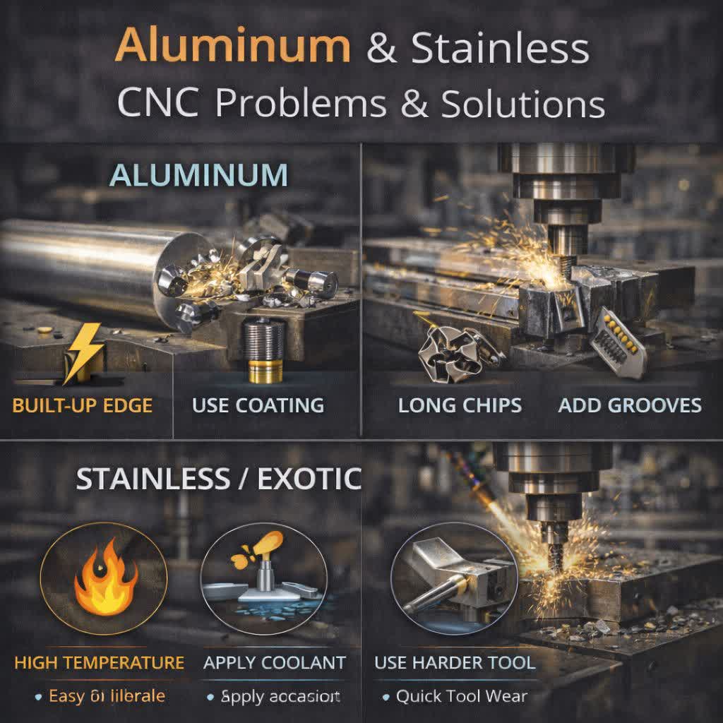 مشکلات رایج CNC آلومینیوم و راه‌حل‌ها