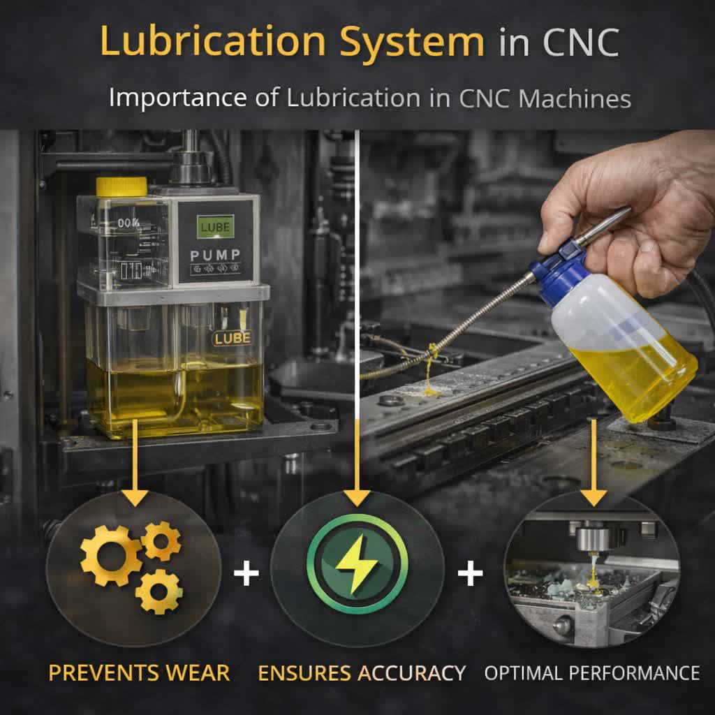 سیستم روانکاری و اهمیت آن در دستگاه CNC فلز | قلب پنهان دقت و طول عمر ماشین