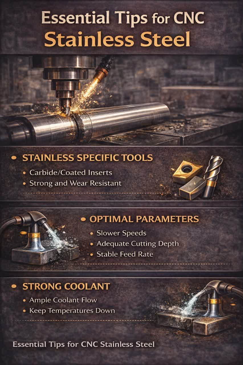 نکات حیاتی CNC استنلس استیل | راهنمای عملی ماشینکاری بدون شکستن ابزار