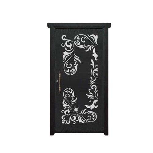 درب فلزی CNC تک لنگه نفر مدل SS44 – طرح مینیمال با برش منظم