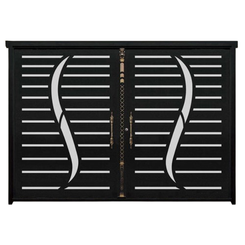 درب پارکینگی CNC مدل DS2 – طرح مدرن خطی با المان موجی