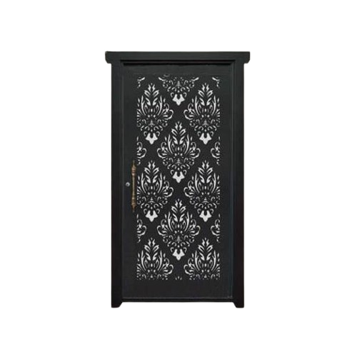 درب فلزی CNC تک لنگه نفر مدل SS49 – طرح مدرن با گلهای منظم