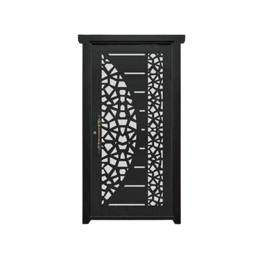 درب فلزی CNC تک لنگه مدل SS20 – طرح هندسی مدرن