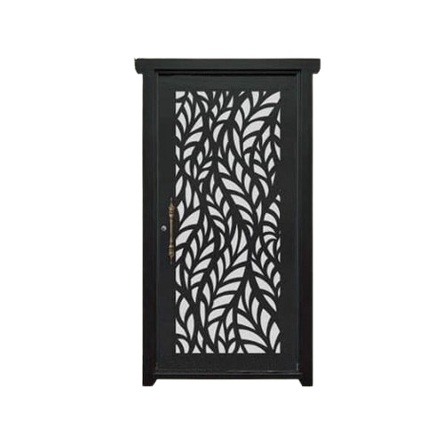 درب فلزی CNC تک لنگه نفر مدل SS41 – طرح برگ و شاخه ها