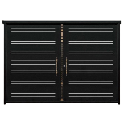 درب پارکینگی CNC مدل DS9 – طراحی کاملاً مدرن با خطوط افقی مینیمال