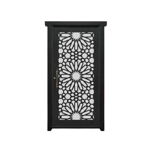 درب فلزی CNC تک لنگه نفر مدل SS43 – طرح ترکیبی