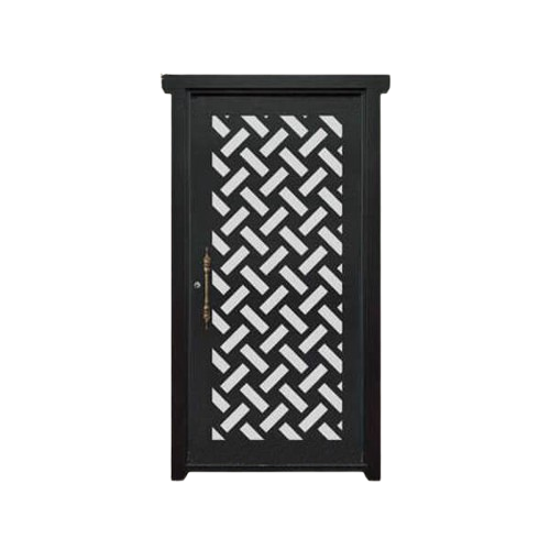 درب فلزی CNC تک لنگه نفر مدل SS40 – طرح مستطیل های منظم