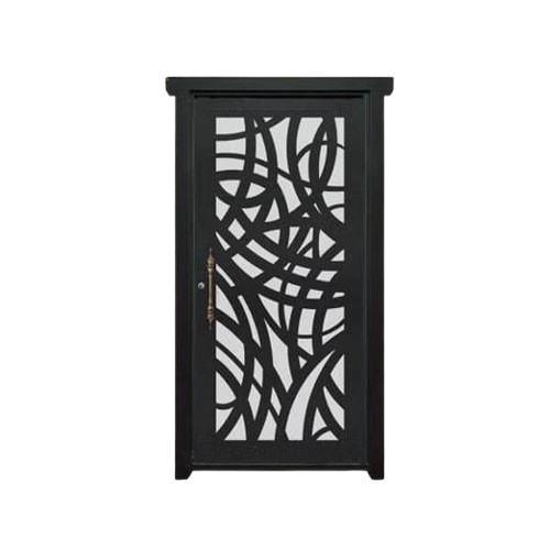 درب CNC تک‌لنگه نفر مدل SS39 طرح هندسی نامنظم مدرن