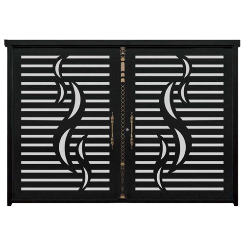 درب پارکینگی CNC مدل DS11 – طراحی مدرن با خطوط افقی و فرم موجی خاص