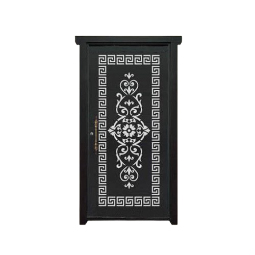 درب فلزی CNC تک لنگه نفر مدل SS61 – طرح گل بزرگ عمودی