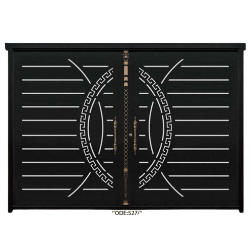 درب پارکینگی CNC مدل DS8 – طراحی مدرن با خطوط افقی و قاب مرکزی خاص