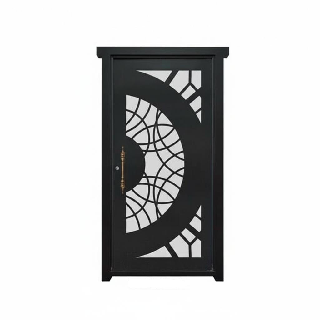 درب CNC تک‌لنگه مدل SS4 – طرح ترکیبی کلاسیک و مدرن